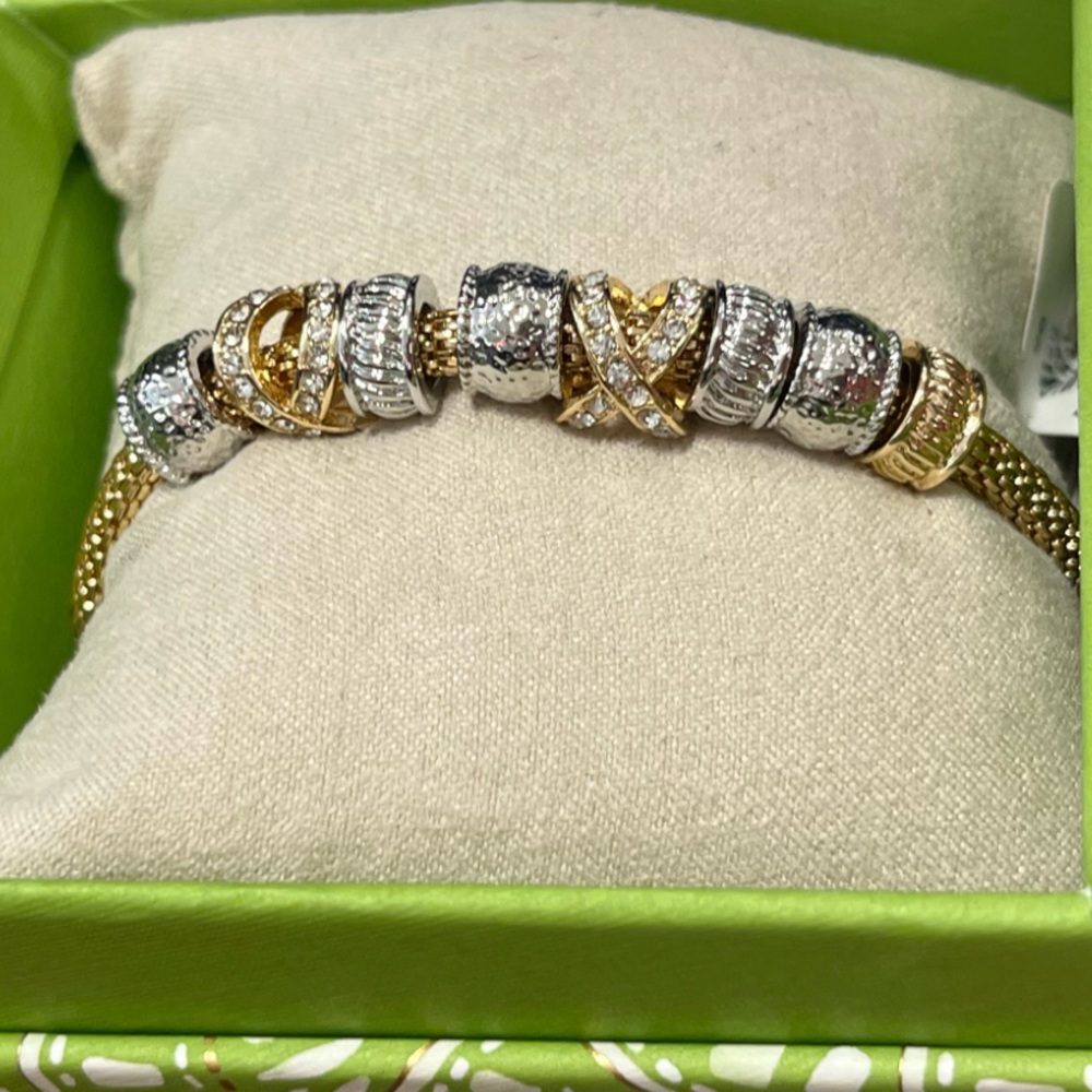 NWT ⚜️💖⚜️ House of Harlow 1960 gorgeous golden and silver tone bracelet - Picture 5 of 15